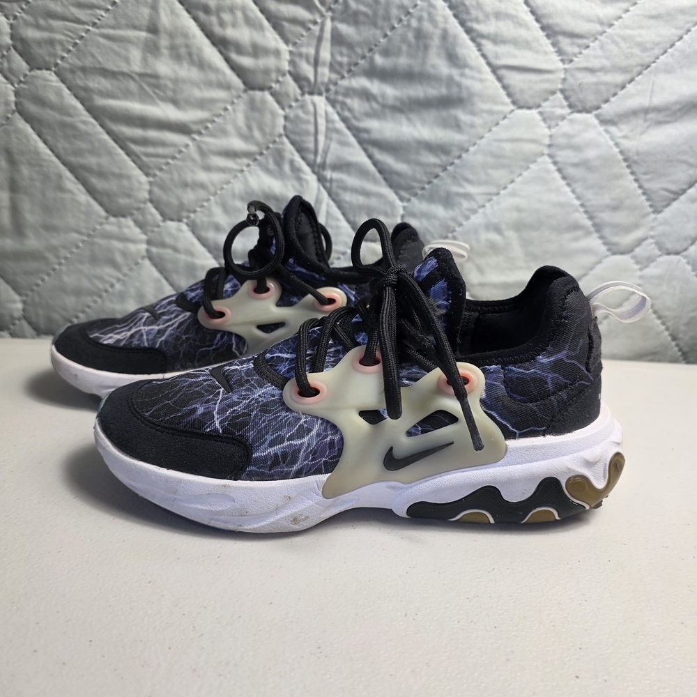 Nike Presto Running Shoes Youth 4 Black Lightning Sneakers